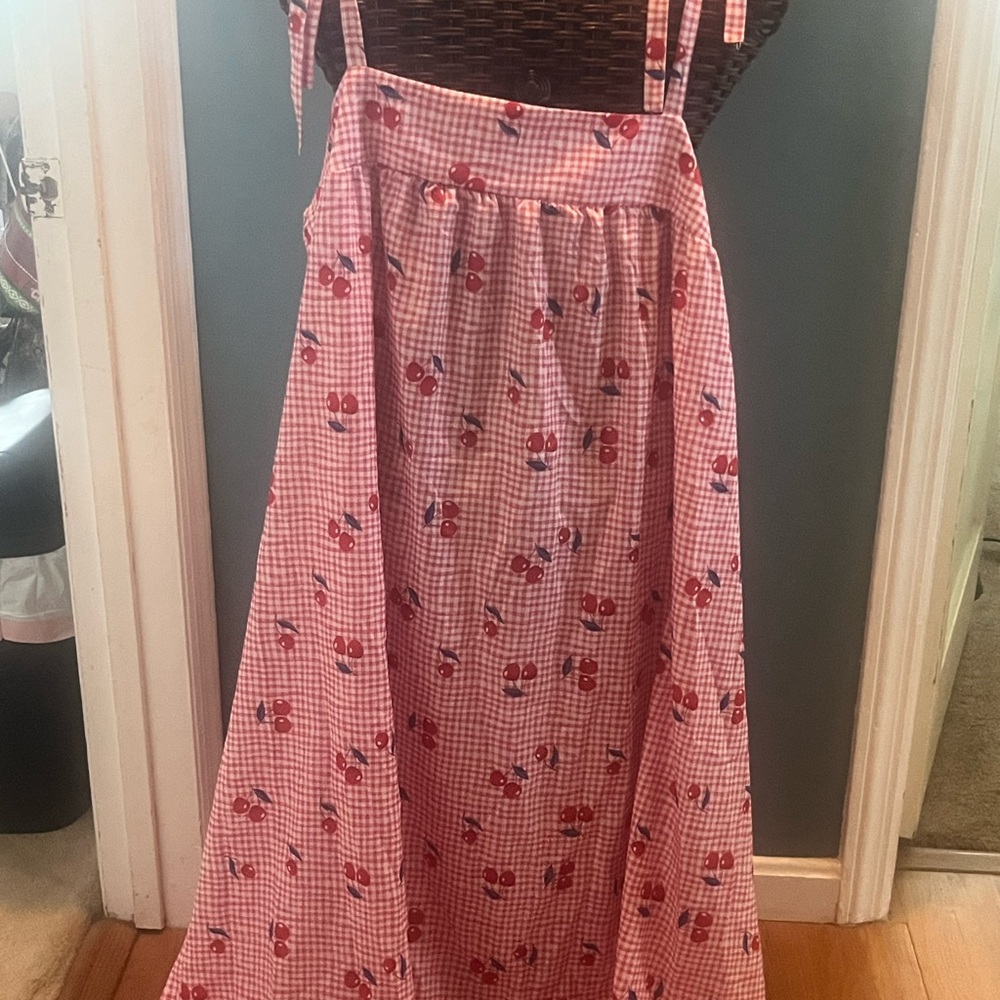 Floral Pink Gingham Women's Skirt